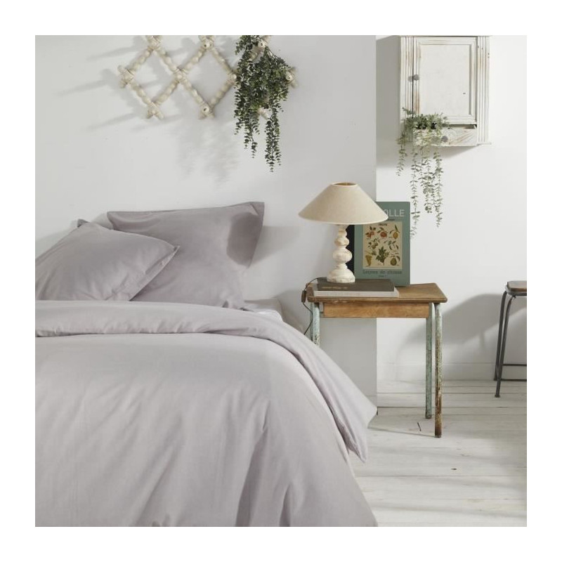 Duvet cover - TODAY - CHARME - Chambray - Light gray Constance - 260 x