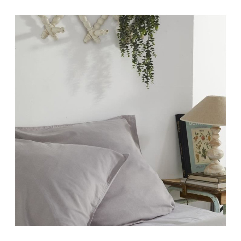 Duvet cover - TODAY - CHARME - Chambray - Light gray Constance - 260 x