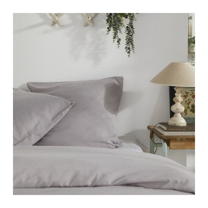 Duvet cover - TODAY - CHARME - Chambray - Light gray Constance - 260 x