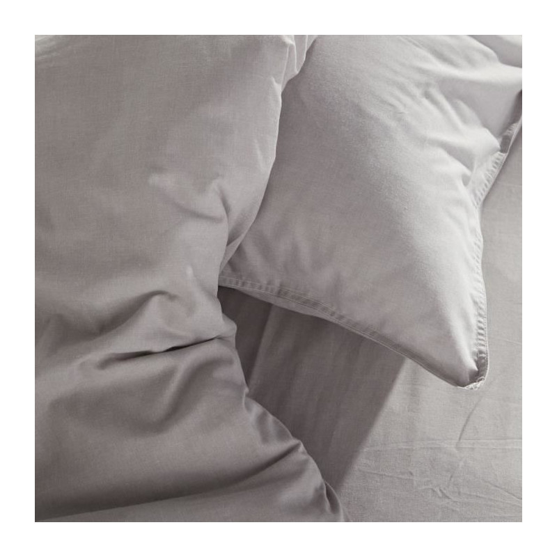 Duvet cover - TODAY - CHARME - Chambray - Light gray Constance - 260 x