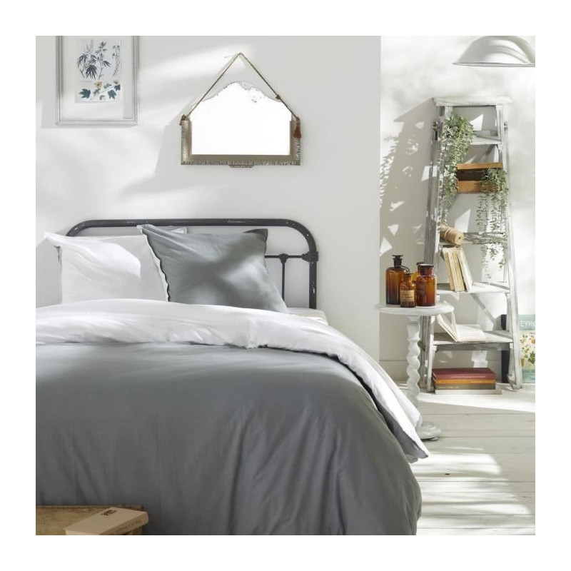 Duvet cover - TODAY - CHARME - 57 thread count cotton - Light grey x D