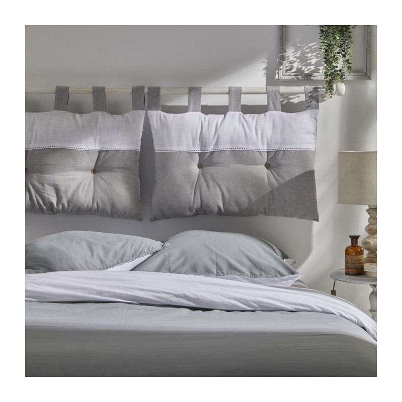 Duvet cover - TODAY - CHARME - 57 thread count cotton - Light grey x D