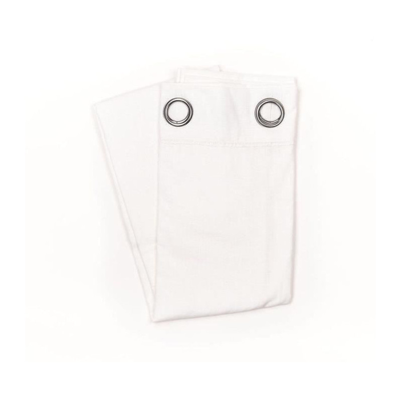 Voile curtain - TODAY - CHARME - chalk slub eyelets - 140 x 240 cm