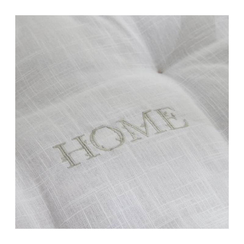 Floor cushion - TODAY - CHARME - Slub x Chambray x Broderie Capucine -