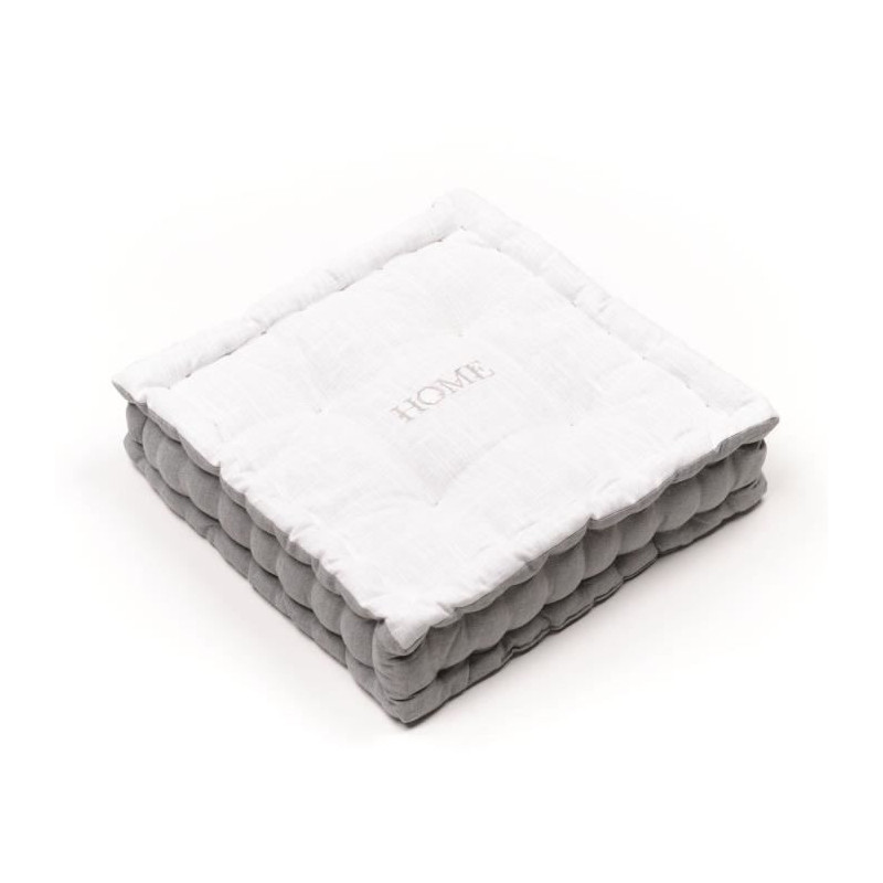 Floor cushion - TODAY - CHARME - Slub x Chambray x Broderie Capucine -