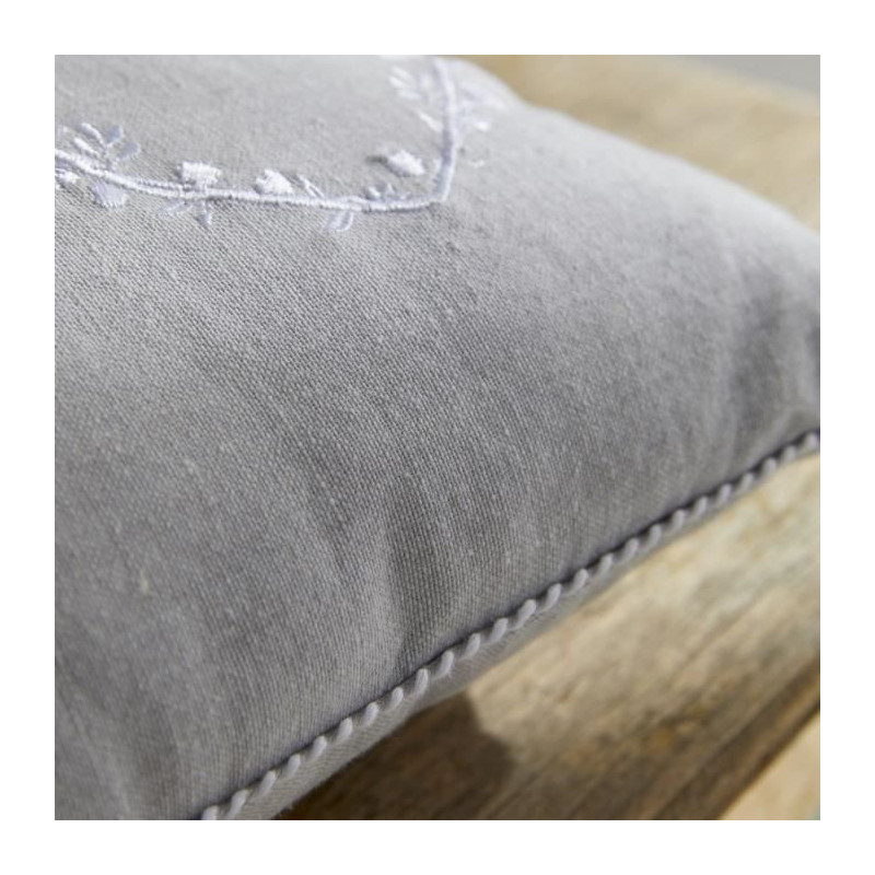 Cushion - TODAY - CHARME - Chambray x Petite broderie Constance - 40 x