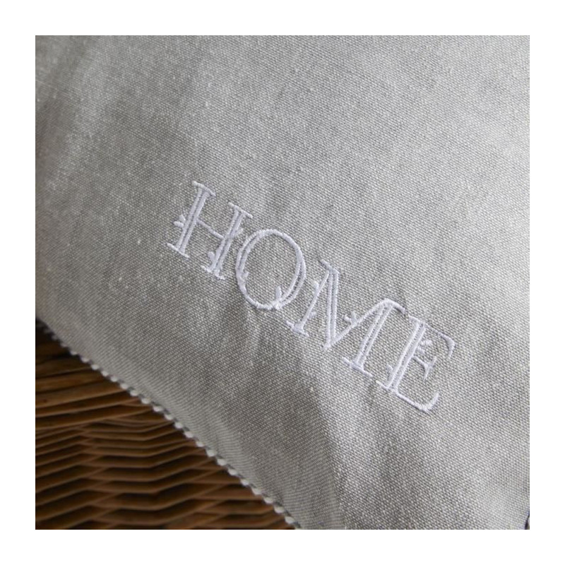 Cushion - TODAY - CHARME - Chambray x Petite broderie Capucine - 40 x