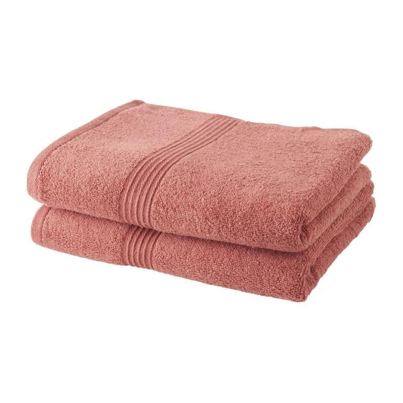 TODAY Set of 2 100% Cotton Bath Towels - 50x100 cm - Terracotta