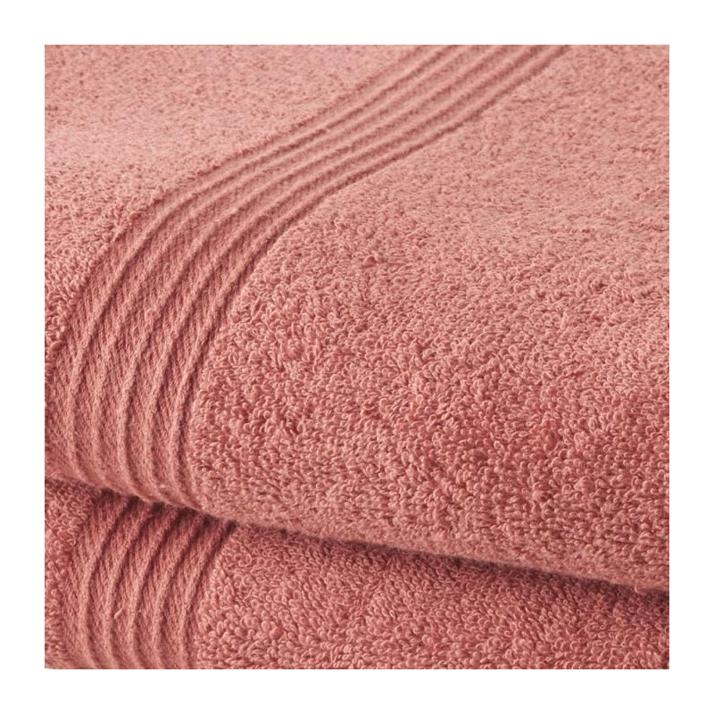TODAY Set of 2 100% Cotton Bath Towels - 50x100 cm - Terracotta