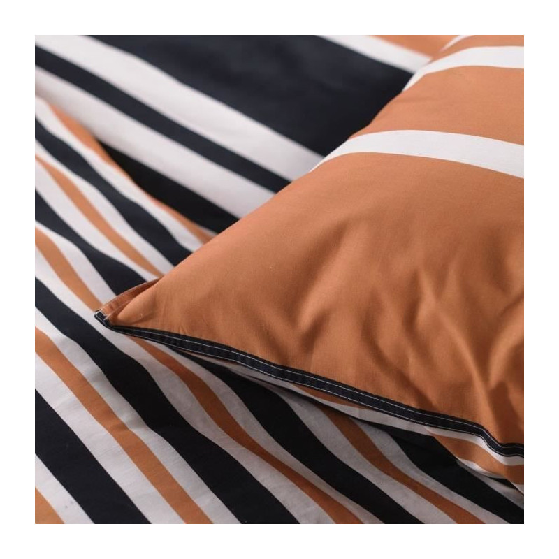 Double bed set -TODAY - 240x200 cm - 100% Cotton - Orange, Black and W