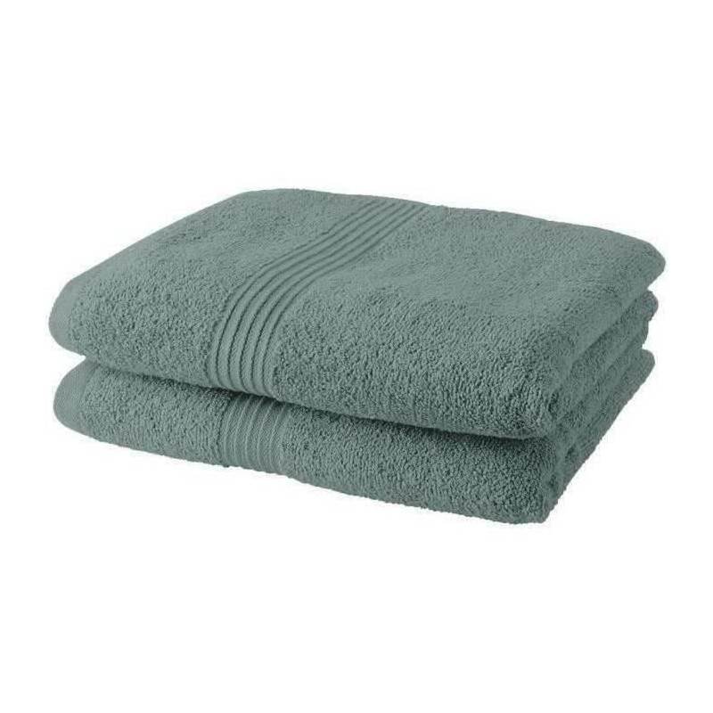 Set of 2 TODAY towels 50x90 cm 100% Cotton - Celadon