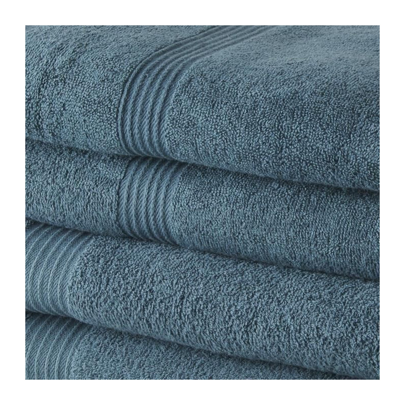 2 TODAY bath towels 50x90 + 2 bath sheets 70x130 cm 100% Cotton - Peac
