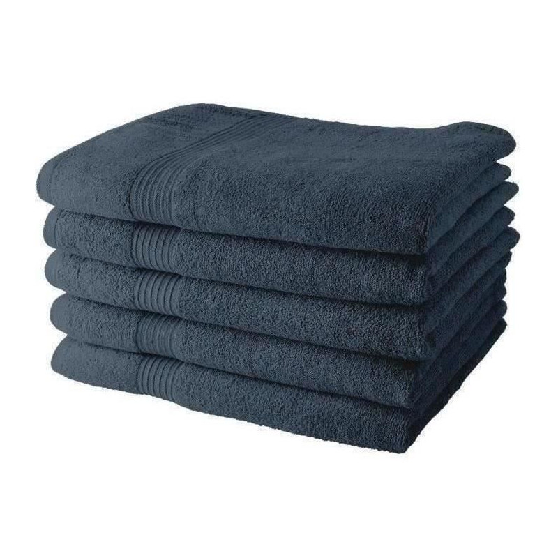 Set of 5 TODAY Bath Sheets 70x130 cm 100% Cotton - Denim