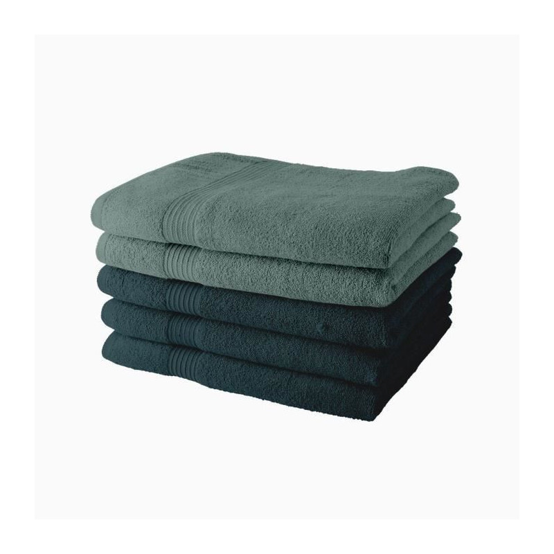 Set of 5 TODAY Bath Sheets 70x130 cm 100% Cotton - 3 peacock + 2 cecid