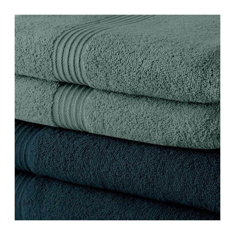 Set of 5 TODAY Bath Sheets 70x130 cm 100% Cotton - 3 peacock + 2 cecid