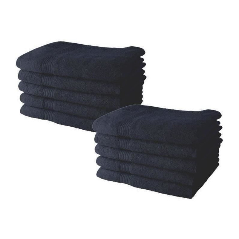 Set of 10 TODAY Hand Towels 50x90 cm 100% Cotton - Navy