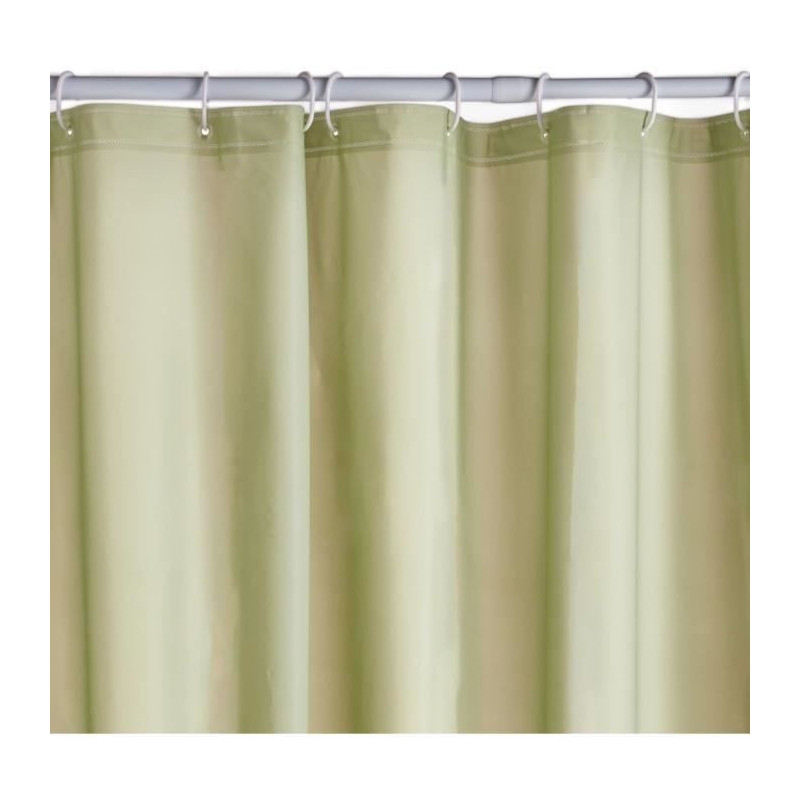 Waffle Shower Curtain - Green - PEVA - 180 x 200 cm - 12 Hooks - UTILI
