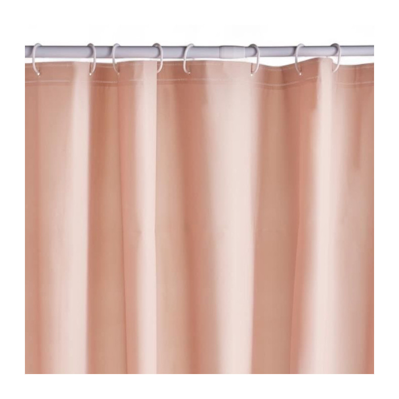 Waffle Shower Curtain - Pink - PEVA - 180 x 200 cm - 12 Hooks - UTILIT
