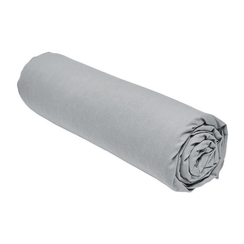 Fitted sheet - TODAY - 180 x 200 cm + 30 cm - Cotton - Organic Steel