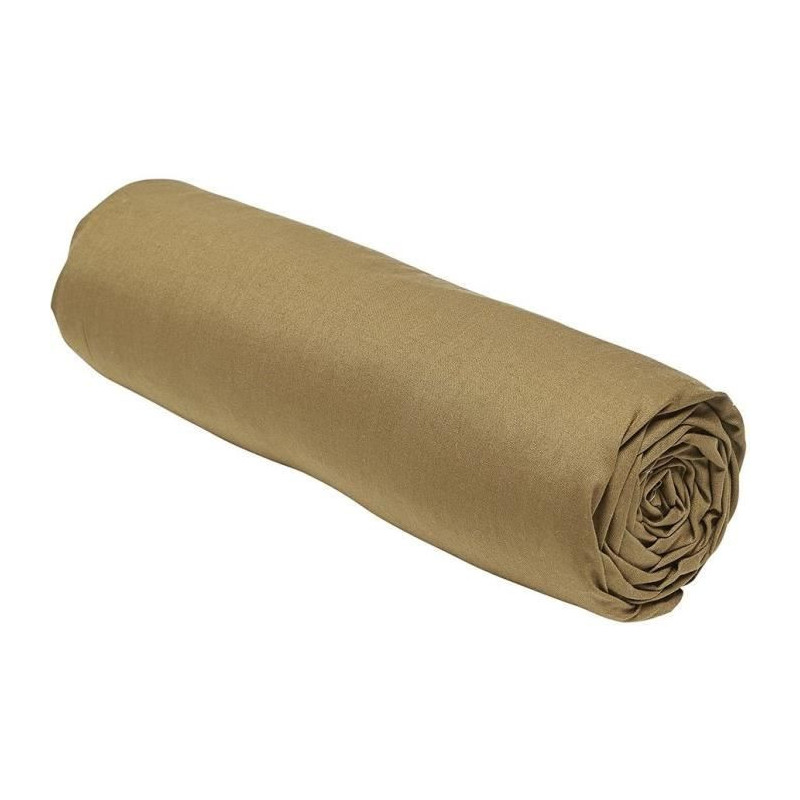 Fitted sheet - TODAY - 180 x 200 cm + 30 cm - Cotton - Organic Bronze