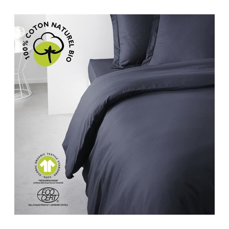Bedding set - TODAY - 220 x 240 cm - 100% cotton - Organic Navy - GOTS