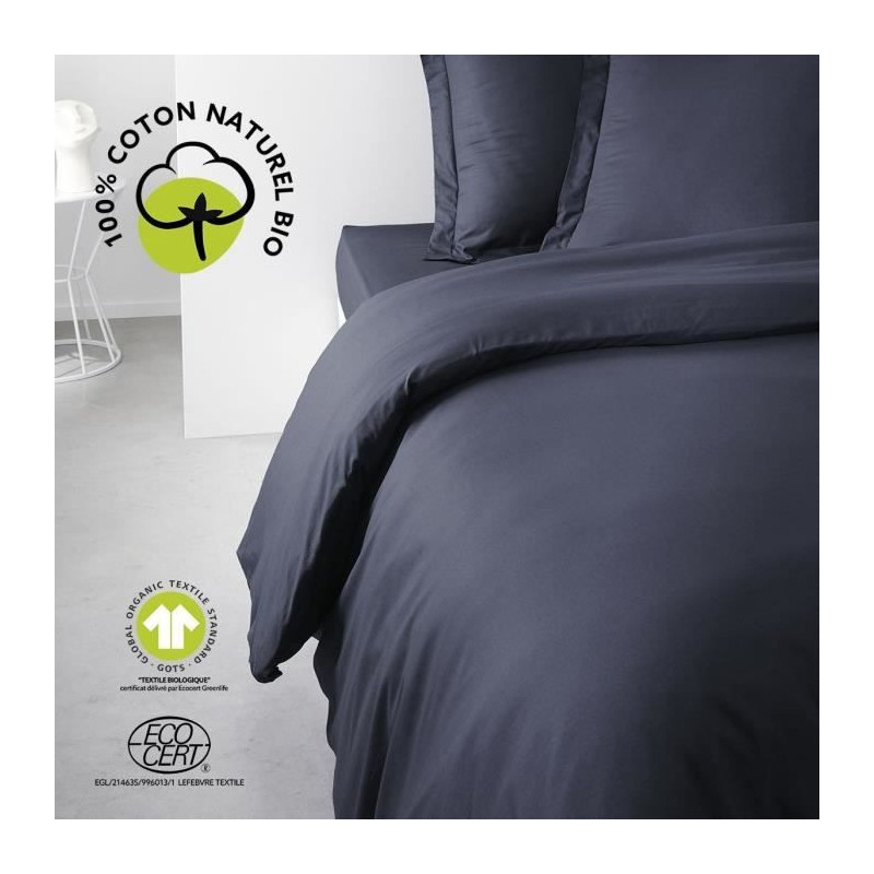 Bedding set - TODAY - 240 x 260 cm - 100% cotton - Organic Navy - GOTS