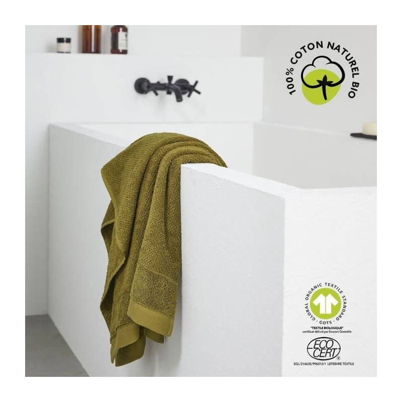 Bath towel - TODAY - 50 x 90 cm - Cotton - Organic Bronza