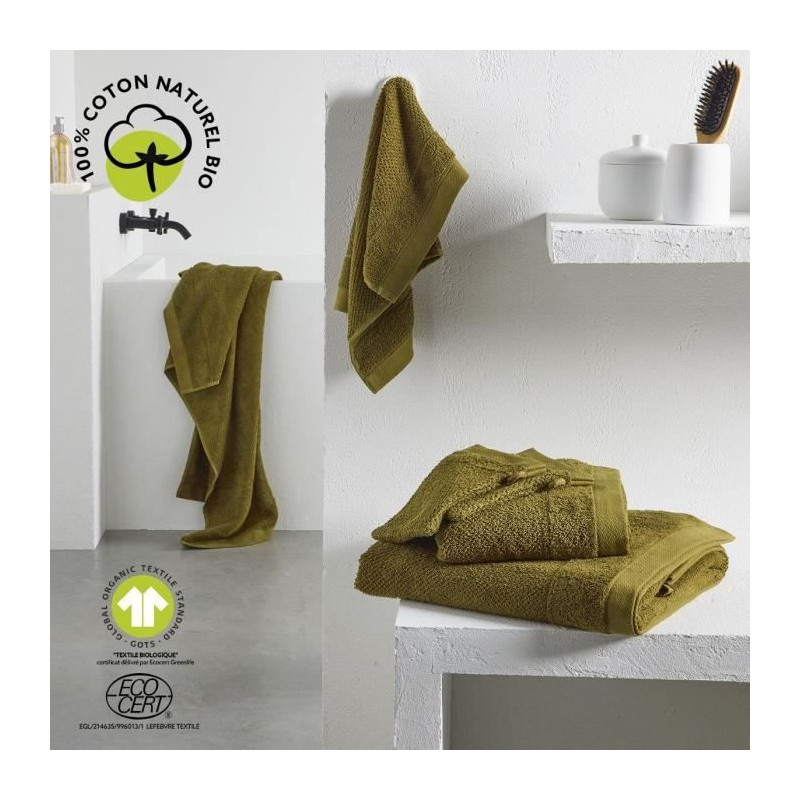 Bath towel - TODAY - 50 x 90 cm - Cotton - Organic Bronza