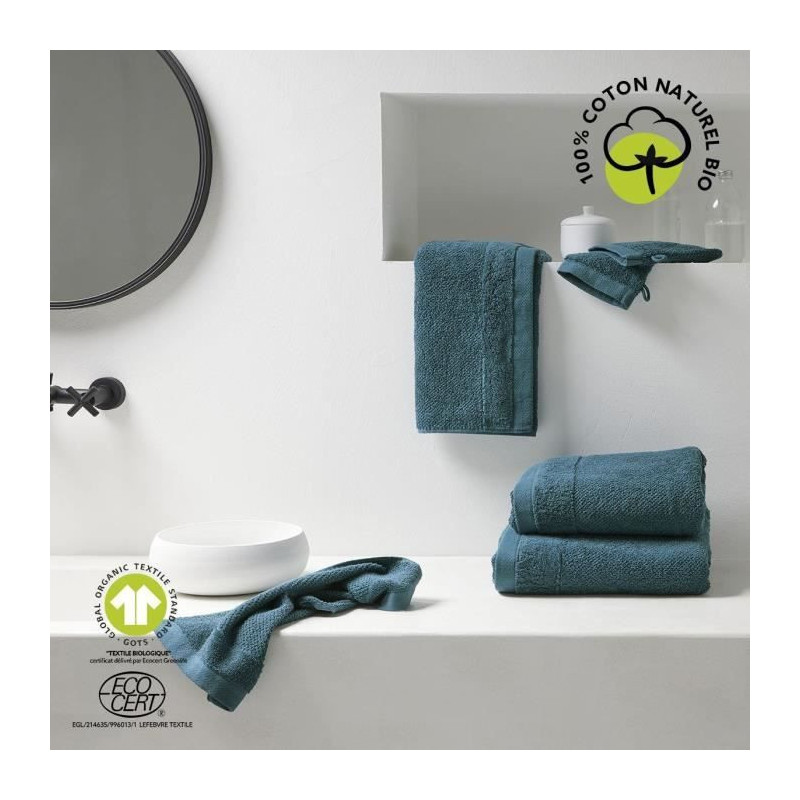 Bath towel - TODAY - 50 x 90 cm - Cotton - Organic Peacock
