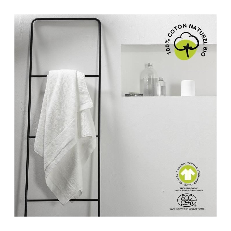 Bath towel - TODAY - 70 x 130 cm - Cotton - Organic Chalk