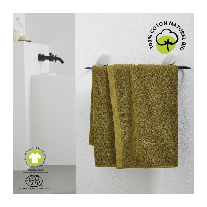Bath towel - TODAY - 70 x 130 cm - Cotton - Organic Bronze