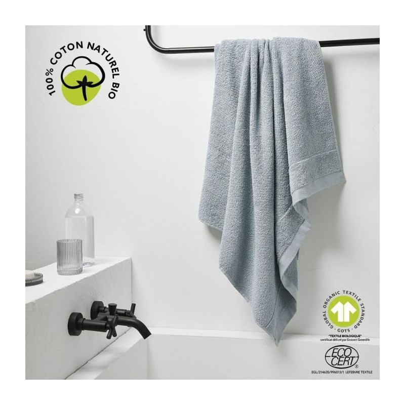 Maxi bath sheet - TODAY - 90 x 150 cm - Cotton - Organic Steel