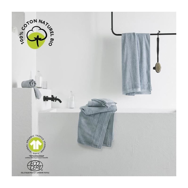 Maxi bath sheet - TODAY - 90 x 150 cm - Cotton - Organic Steel