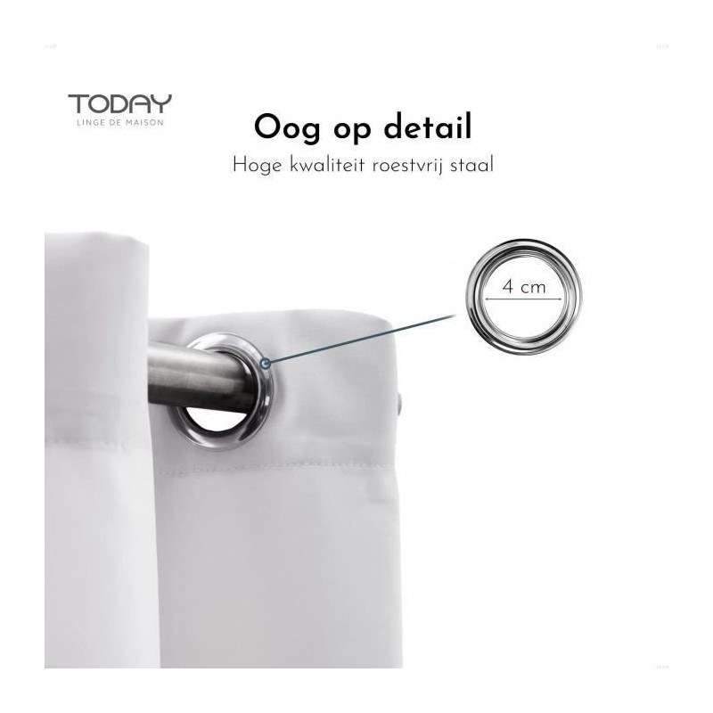 Oemptball curtain - 140x240 - chalk - today essential - 356002