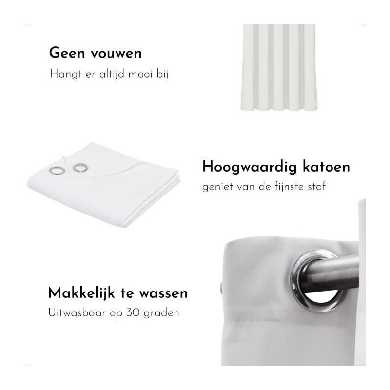 Oemptball curtain - 140x240 - chalk - today essential - 356002