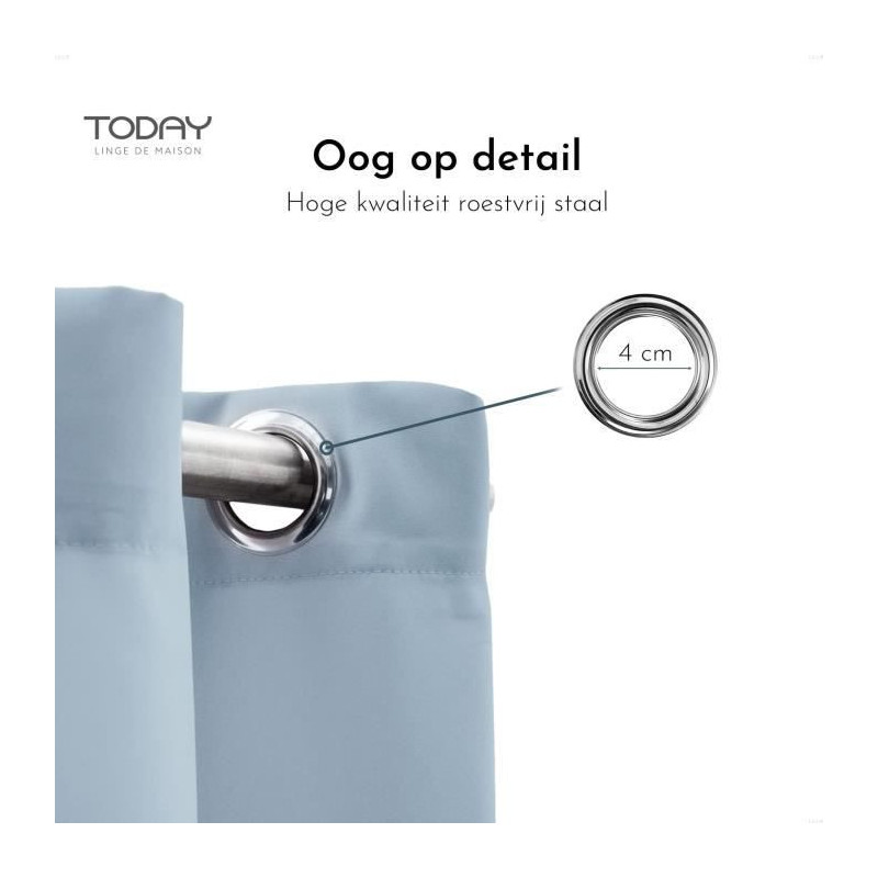 Curtain with eyelets - 140x240 - Denim - TODAY ESTISTIAL - 356011