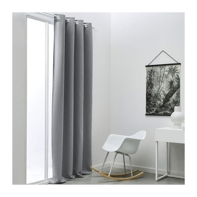 TODAY Essential Plain Blackout Curtain - 140 x 240 cm - Steel