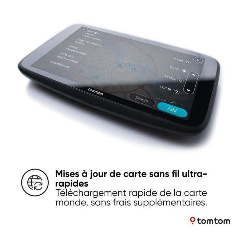 Auto GPS - TOM TOM - GO Superior - HD 7 screen - World maps - Wifi upd