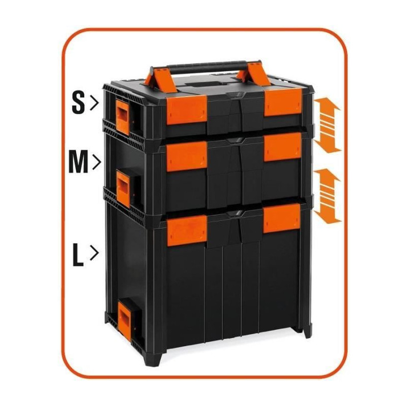 Professional case - TOOD - Nestable - ABS - 46x34x14 cm
