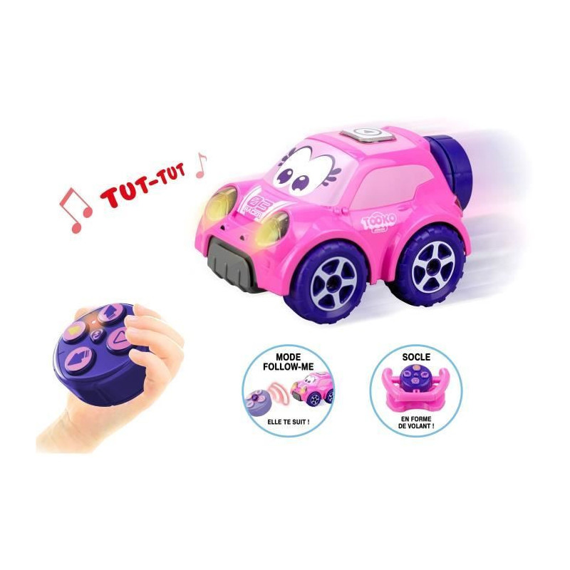 Remote Control Car - TOOKO - FOLLOW ME - Pink - With Steering Wheel -