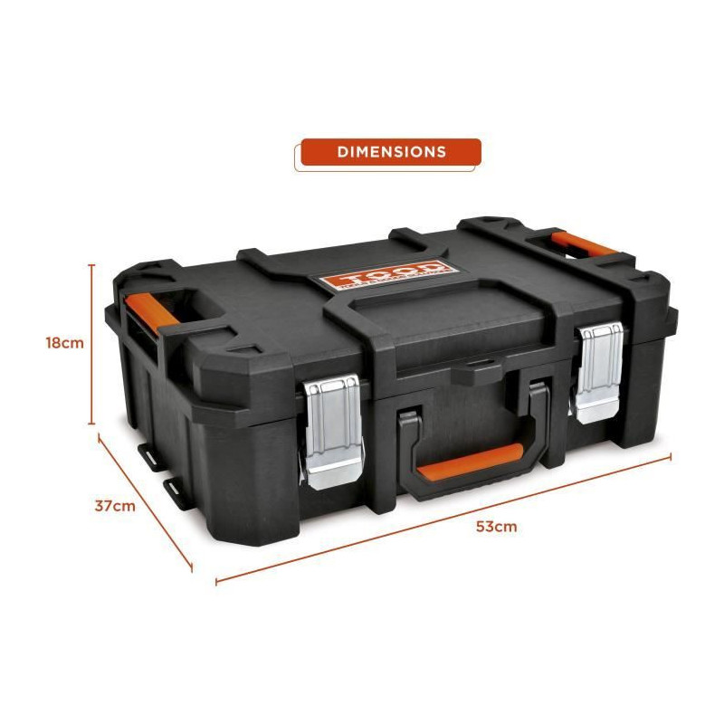 Tool case - TOOD - Waterproof - 6 compartments - 53x37x18 cm