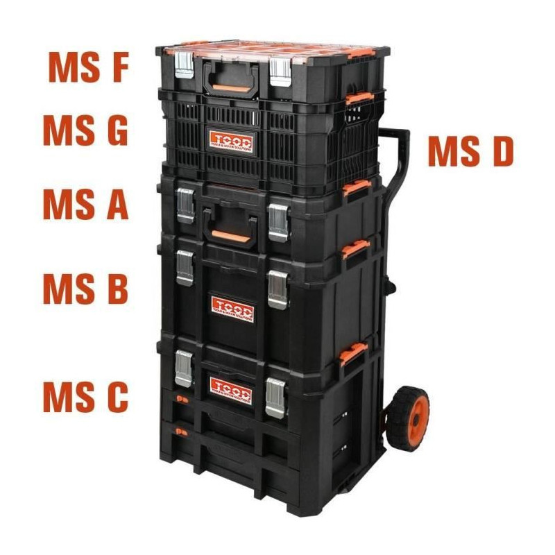Tool case - TOOD - Waterproof - 6 compartments - 53x37x18 cm