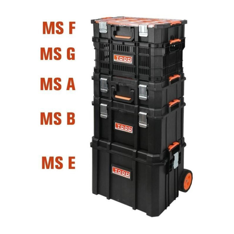 Tool case - TOOD - Waterproof - 6 compartments - 53x37x18 cm