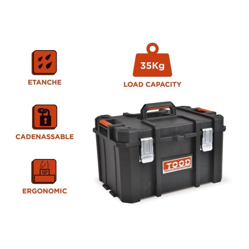 Tool case - TOOD - Waterproof - Tool storage dividers - 53x37x31 cm