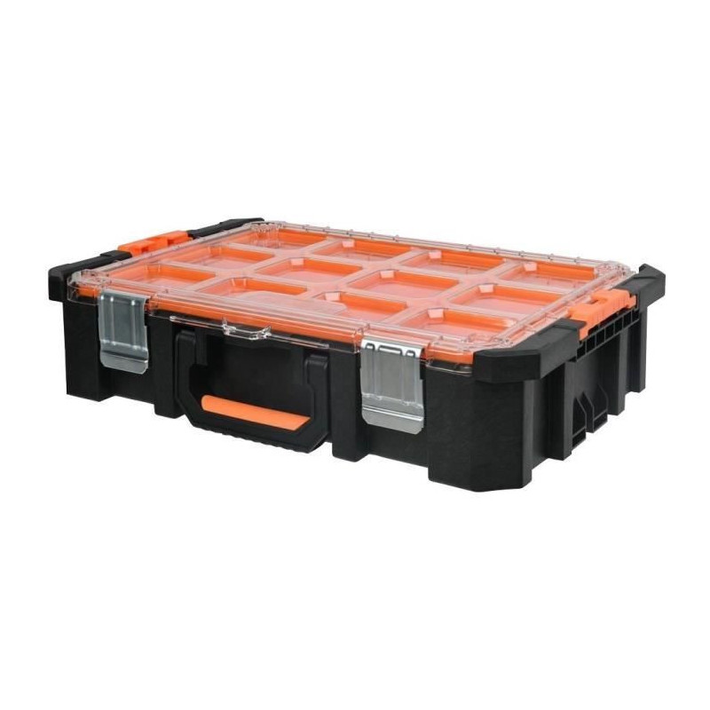 Organizer case - TOOD - 12 removable compartments - Transparent lid -
