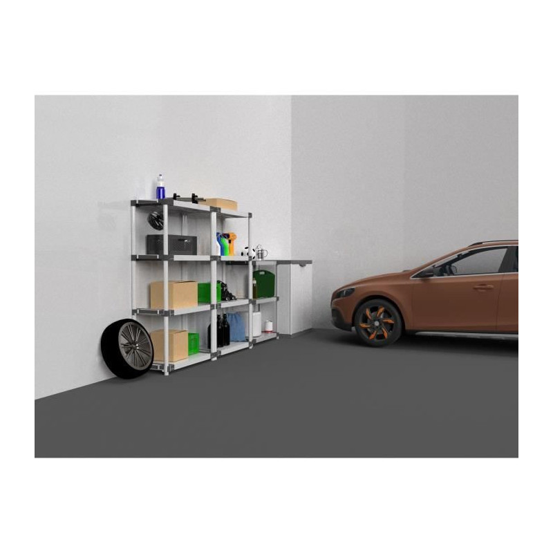 Plastic shelf - TOOD - 3 shelves - Load 80 kg per shelf - 80x40x85 cm