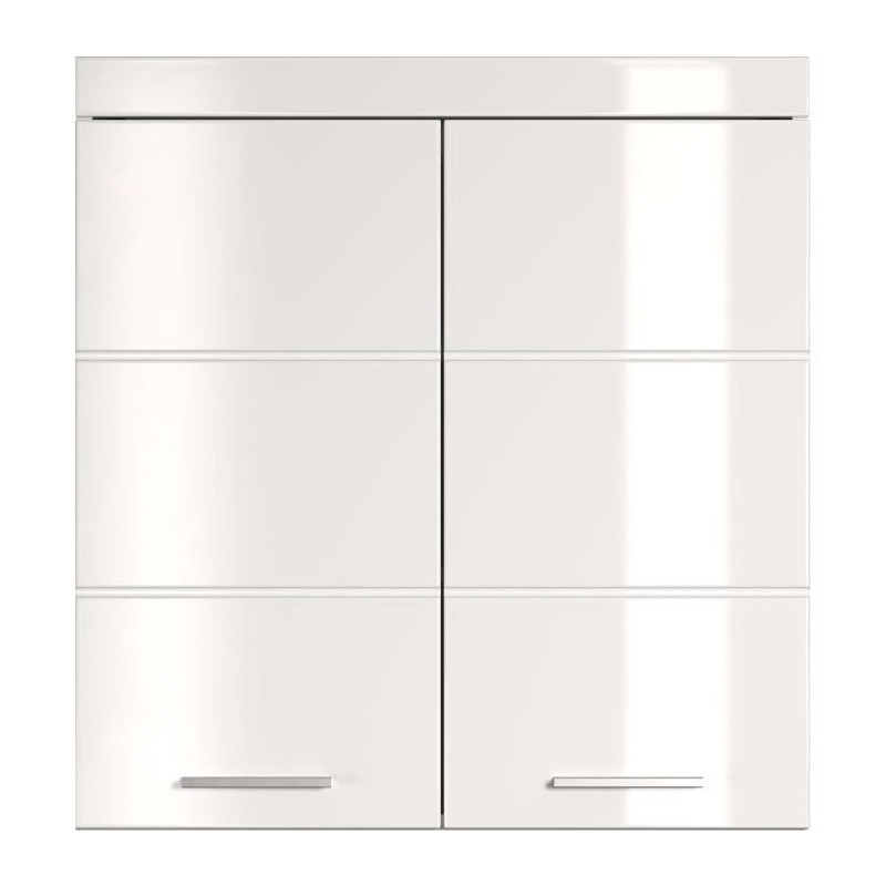 AMANDA bathroom cabinet - 2 doors - Glossy white - L73 x D23 x H77 cm