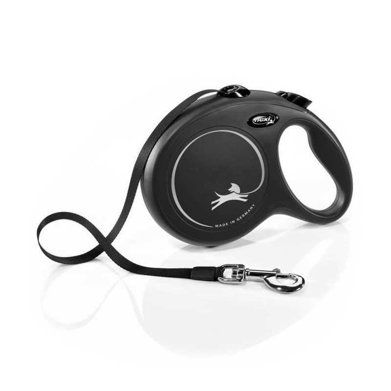 FLEXI New Classic Leash strap - L: 8 m - Black - Dogs