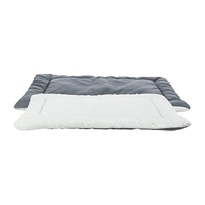 Mattress - TRIXIE - Farello - Plush / Fabric - 70 x 55 cm - White / Gr