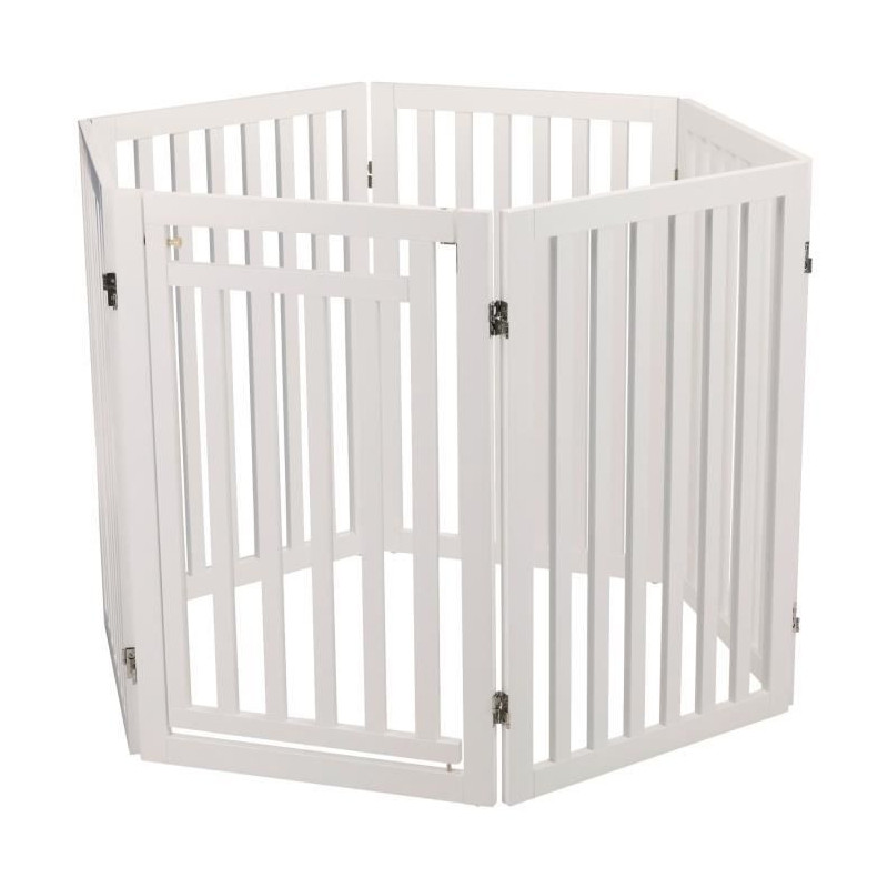 TRIXIE Barriere with door - 60/160 x 81 cm - White - For dog